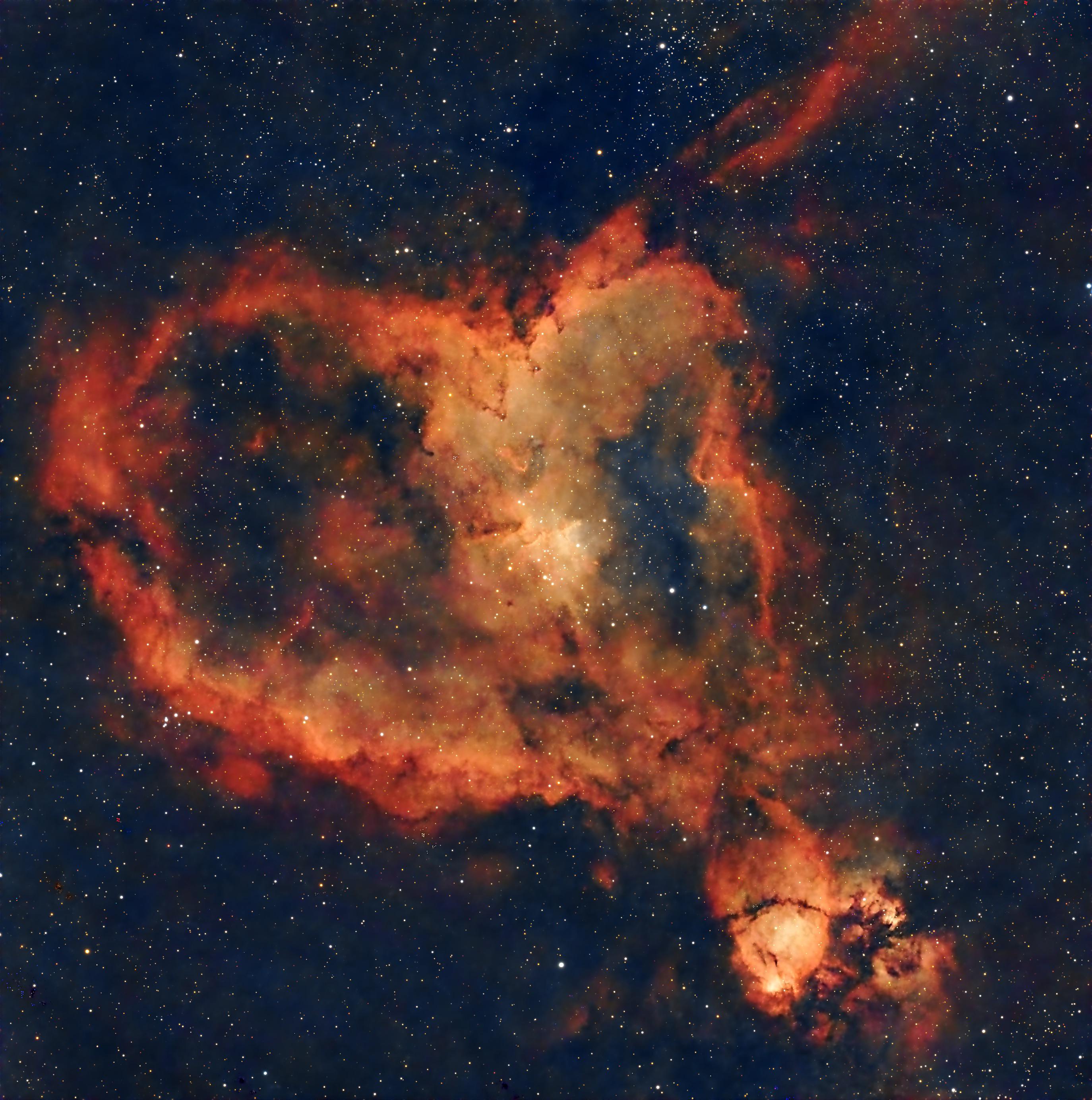 Nebulose Cuore e Anima nella costellazione di Cassiopea